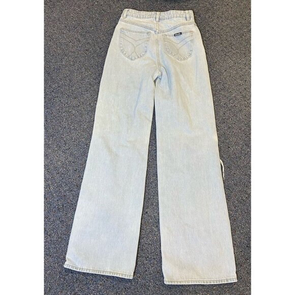 Rolla's Heidi High Rise Loose Straight Jeans Distressed Size 25 - Picture 4 of 7